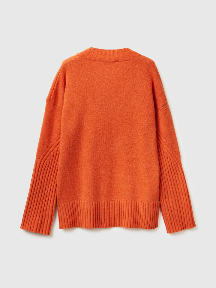 V NECK SWEATER L/S Women image number 2